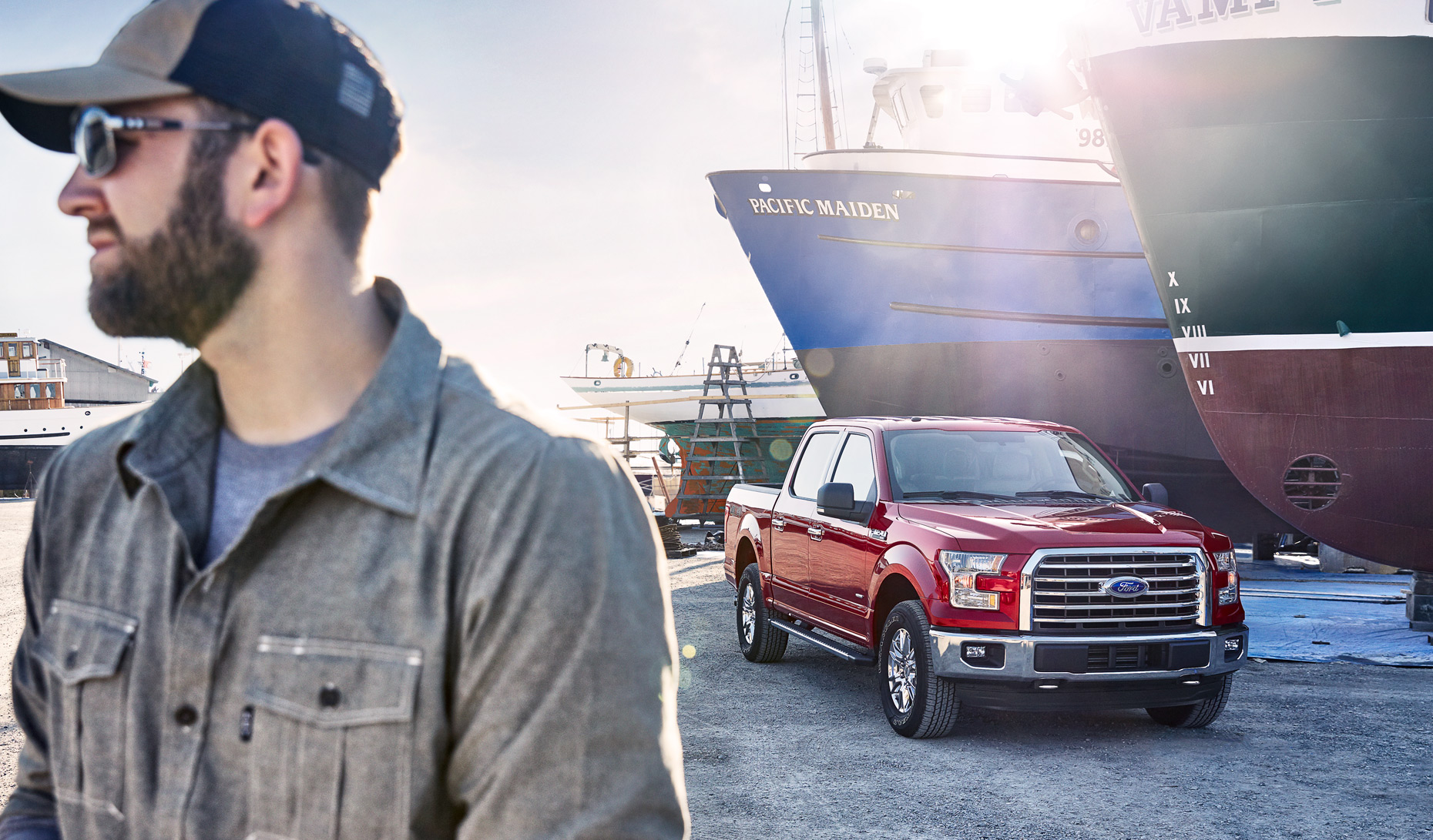 Christopher Nelson Photography|FordF150|Red|Ship Yard|Lifestyle